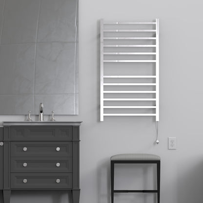 Amba Radiant Wall Mounted Towel Warmer, 12 Square Bars Towel Warmer