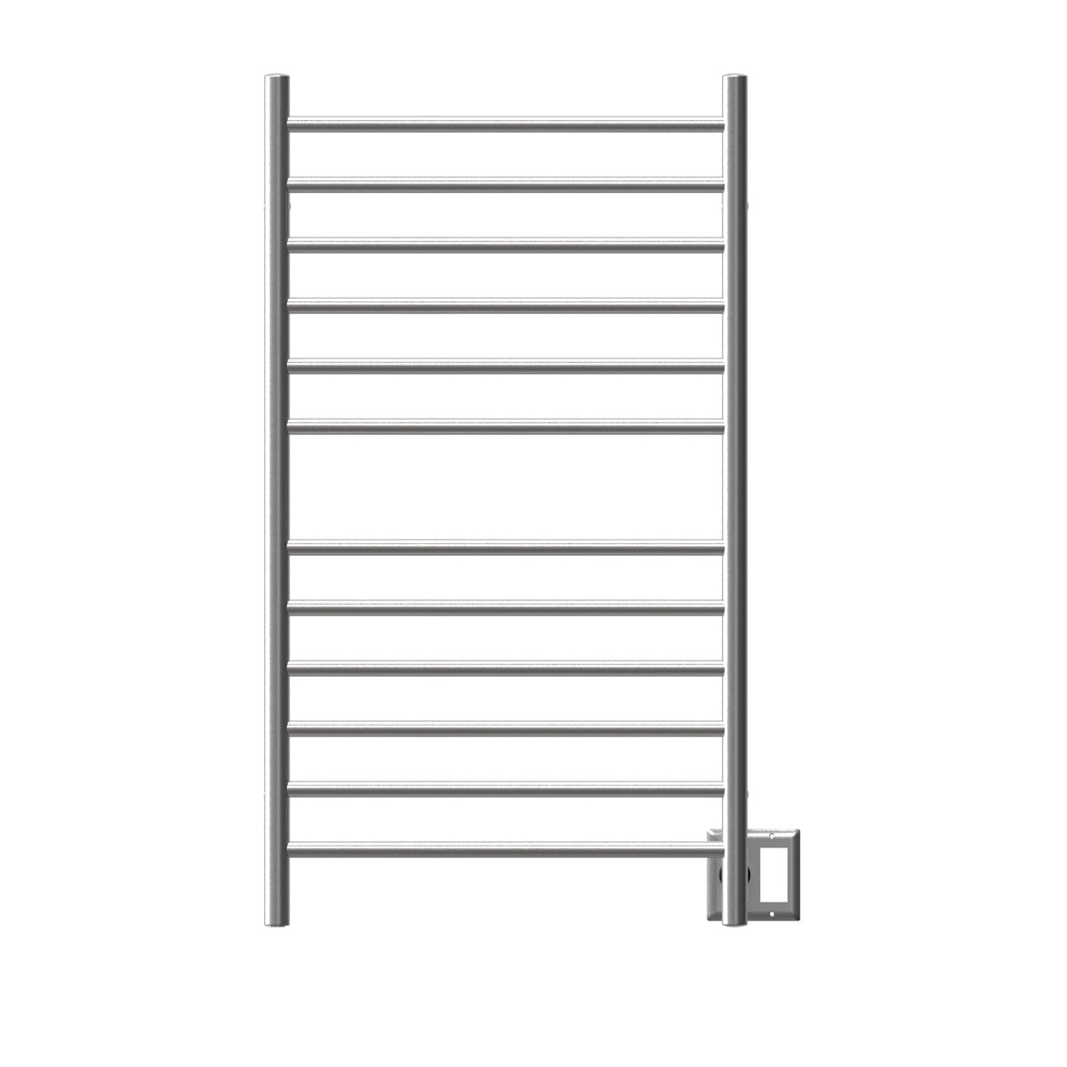 Amba Radiant Wall mounted Towel Warmer, Large Straight 12 Bar Towel Warmer