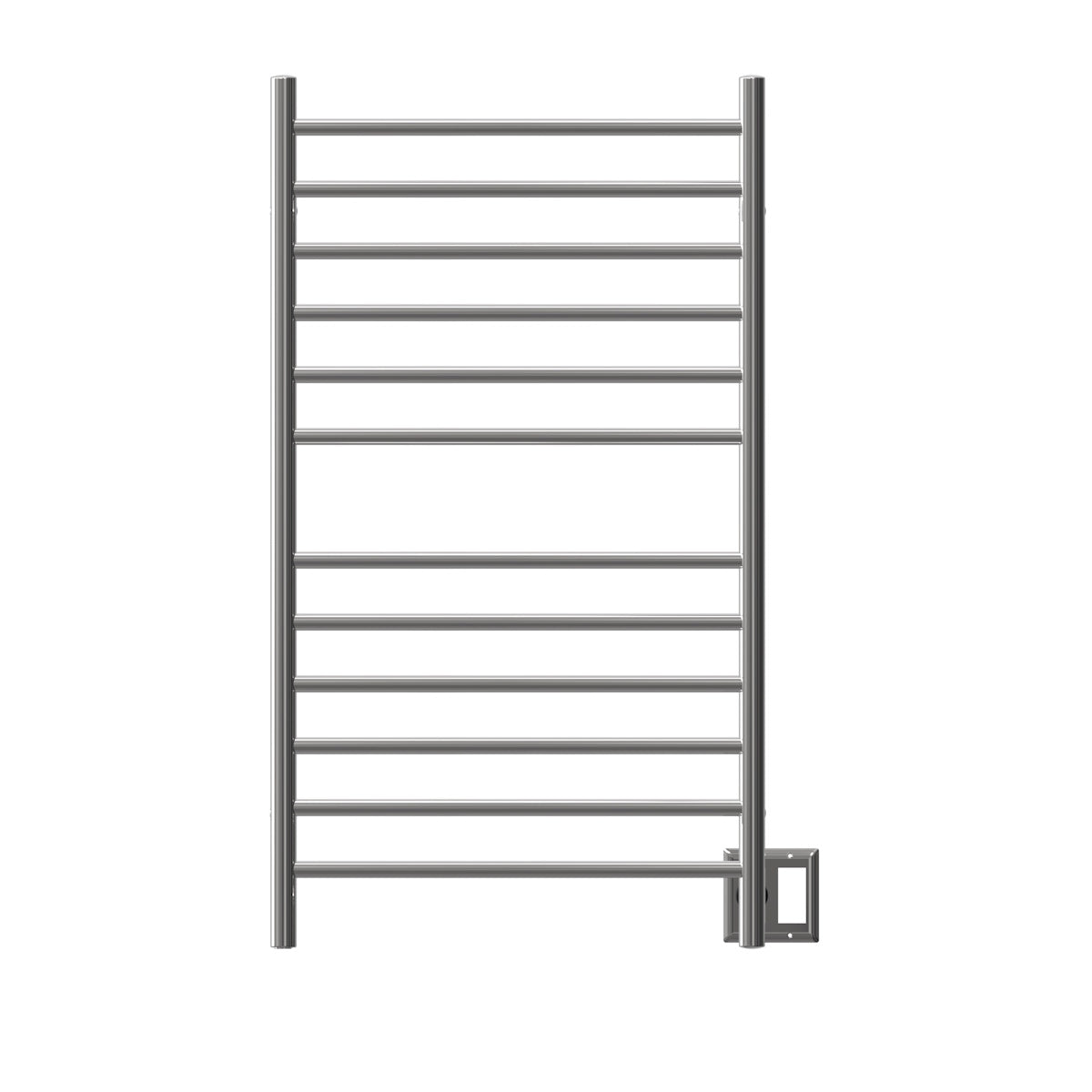 Amba Radiant Wall mounted Towel Warmer, Large Straight 12 Bar Towel Warmer