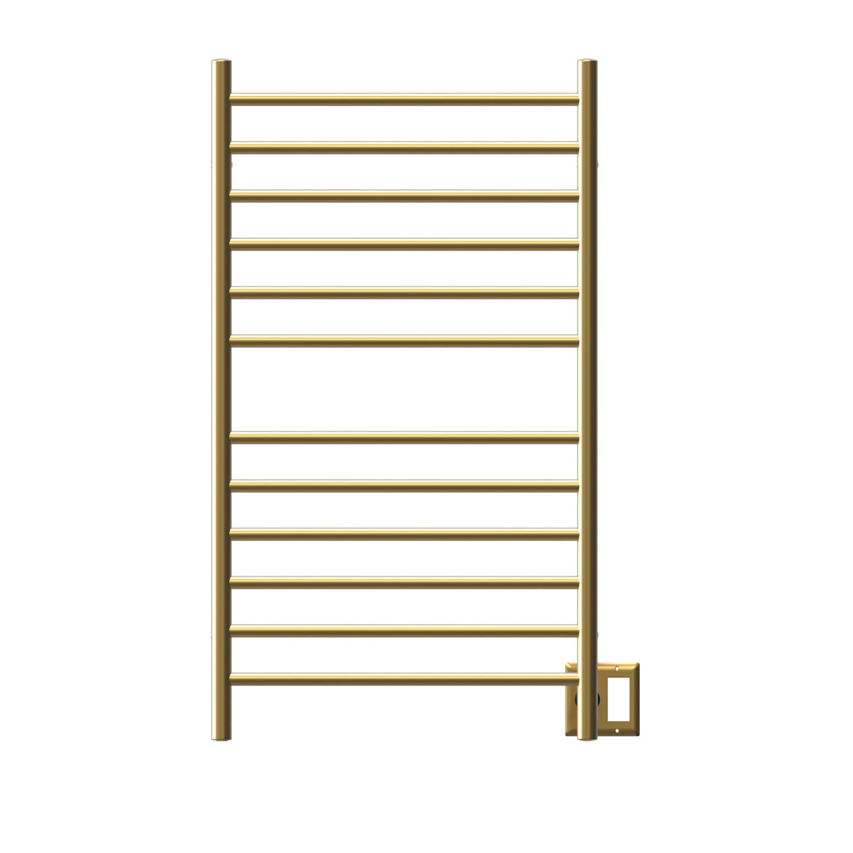 Amba Radiant Wall mounted Towel Warmer, Large Straight 12 Bar Towel Warmer