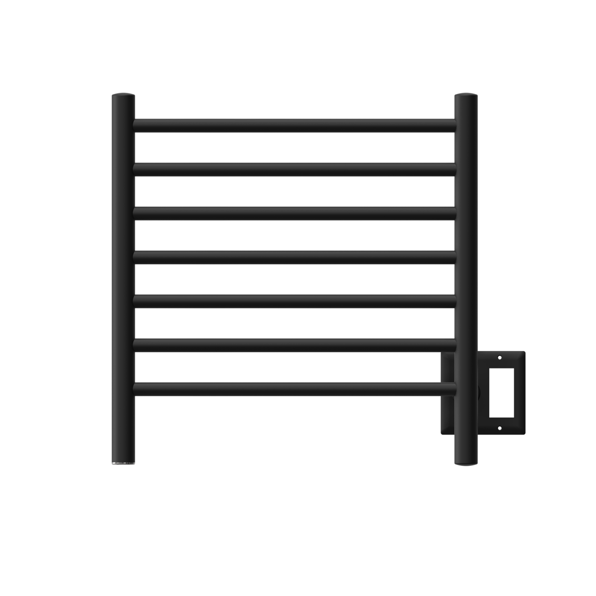 Amba Radiant Small 7 Bar Towel Warmer for Small Showers RWHS - Black