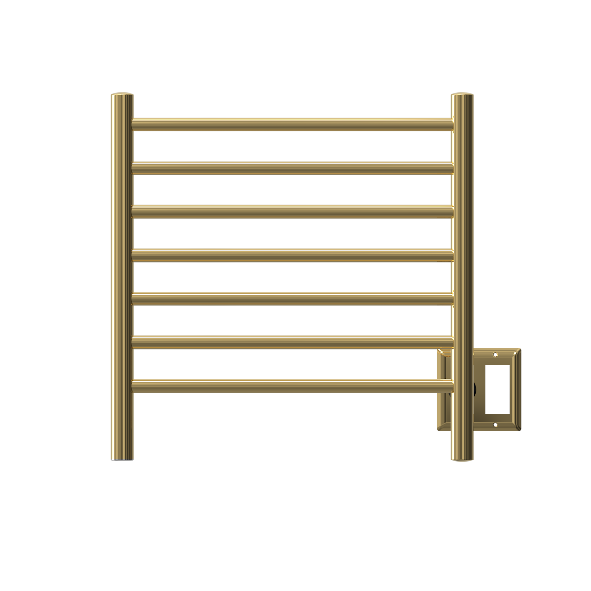 Amba Radiant Small 7 Bar Towel Warmer for Small Showers RWHS - Polished Gold