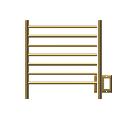 Amba Radiant Small 7 Bar Towel Warmer for Small Showers RWHS - Satin Brass