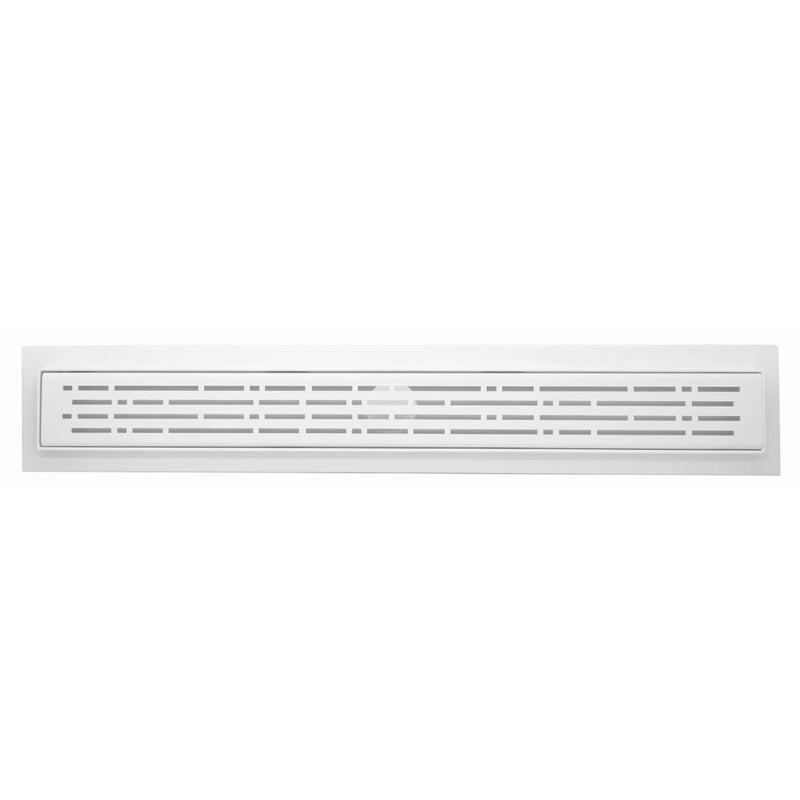 SereneDrains Matte White Linear Drains with Horizontal Side Outlet Discharge