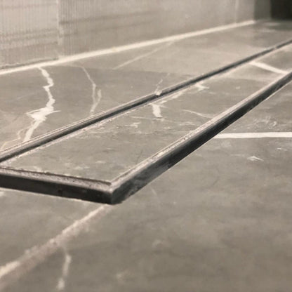 90 Inch Linear Shower Drain Kit with Hair Trap and Flange Base, SereneDrains