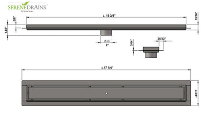 Vertical-to-Horizontal ABS Side Discharge Adapter with Tile Insert Linear Shower Drain Kit