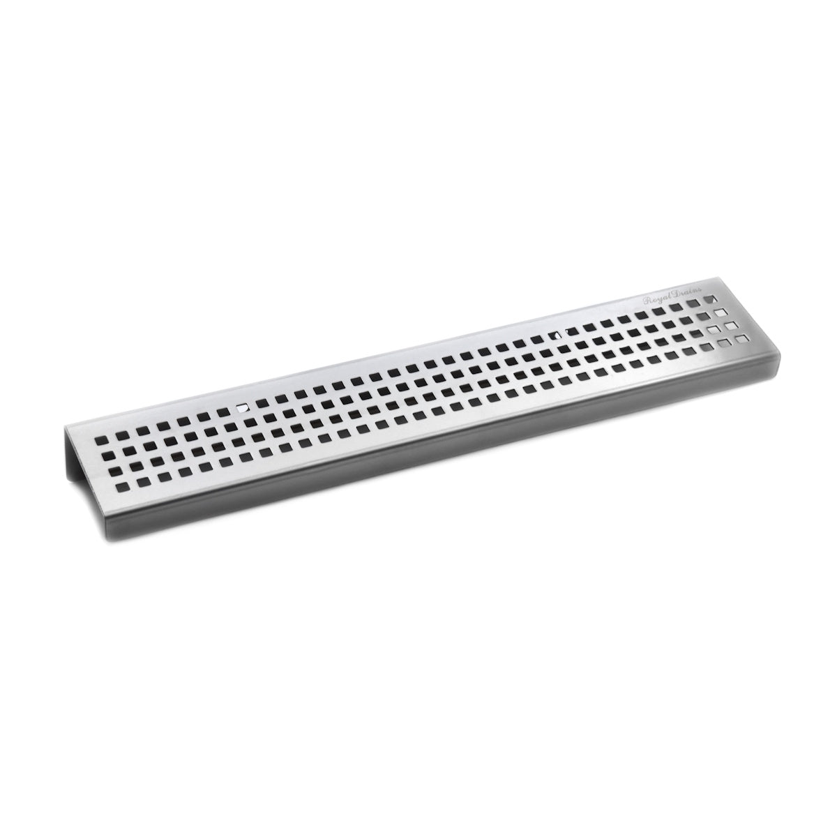 brushed stainless steel wall-mounted shower shelf 