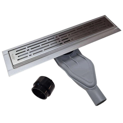 SereneDrains Satin Gold Linear Drains with Horizontal Side Outlet Discharge