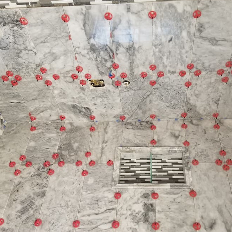 Spin Doctor Lippage Levelling System for Shower Wall, 1000 Spacer Kit for Large Tile Projects