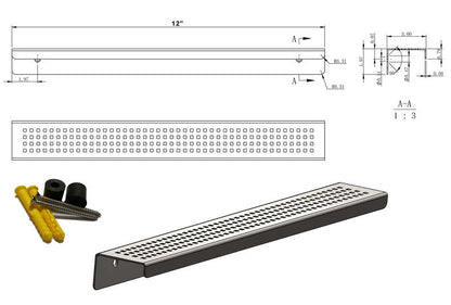 large 16 inch brushed stainless steel shower shelf rust proof bathroom organizer