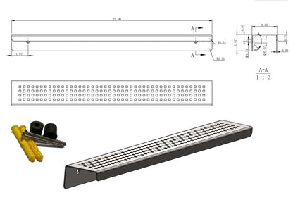 large 24 inch brushed stainless steel shower shelf rust proof bathroom organizer
