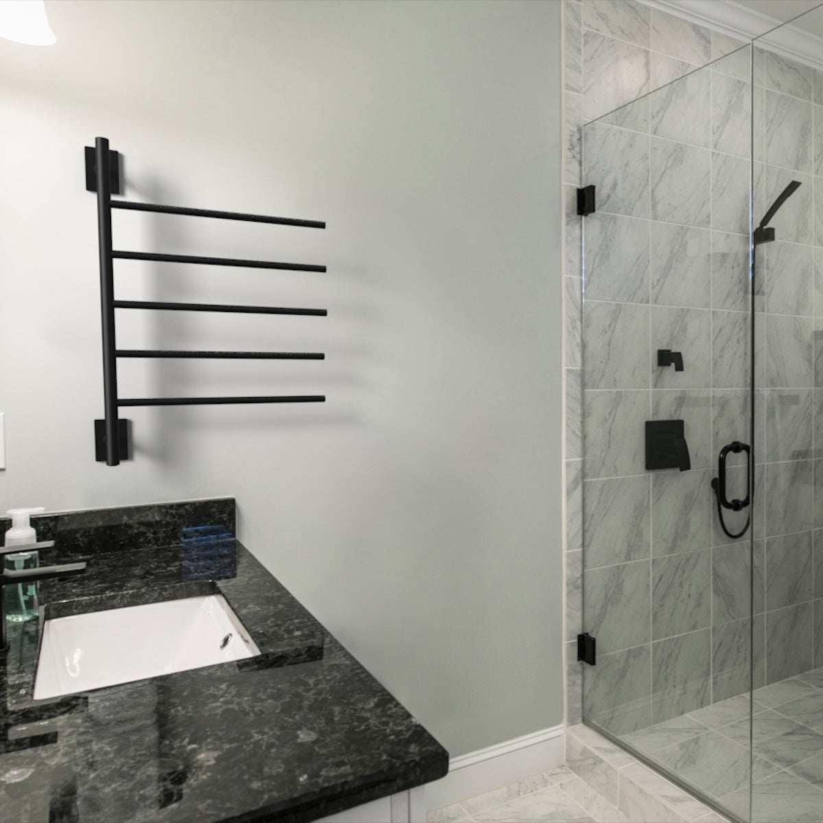 Amba SB5 Swivel Towel Warmer, 5 Bars, Hardwired/Plug-in Combo, Rotating Towel Rack