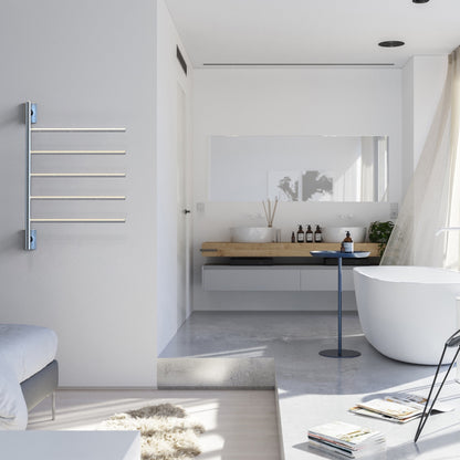 Amba SB5 Swivel Towel Warmer, 5 Bars, Hardwired/Plug-in Combo, Rotating Towel Rack