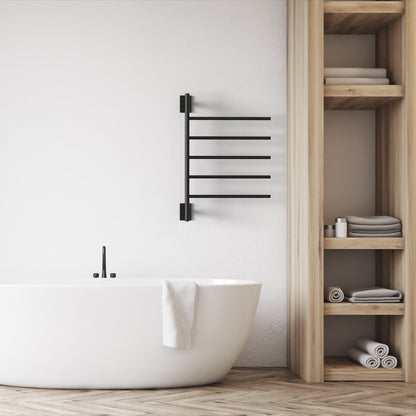 Amba SB5 Swivel Towel Warmer, 5 Bars, Hardwired/Plug-in Combo, Rotating Towel Rack
