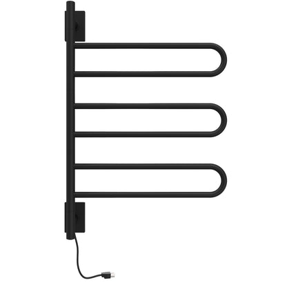 Swivel Towel Warmer, Amba SL3 Heated Towel Rack Matte Black