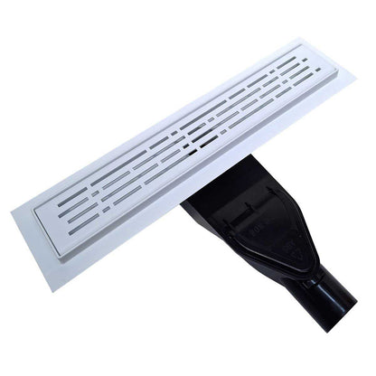 Vertical-to-Horizontal Linear Shower Drain Kit – ABS Side Discharge Adapter | SereneDrains