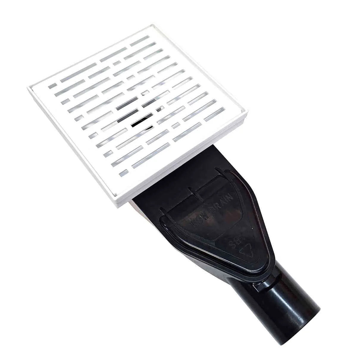 SereneDrains Vertical-to-Horizontal Shower Drain Outlet Side Discharge Adapter, Thick ABS Plastic