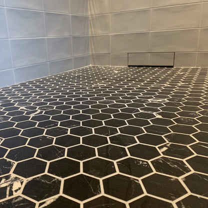 43 Inch Wall Recessed Tile-in Linear Drain, Wall to Wall Flange Design