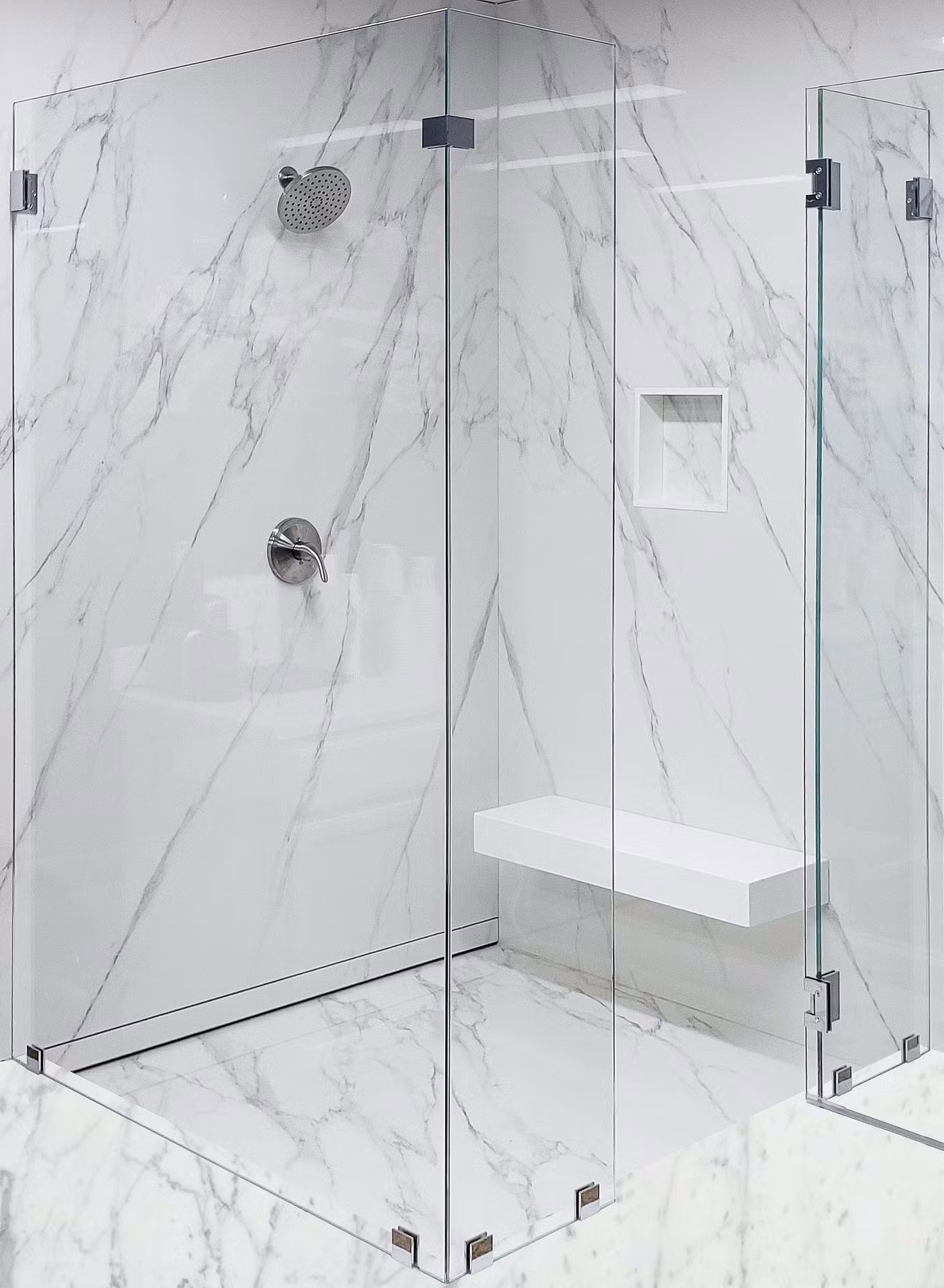 Wall Recessed Linear Drain, 41 Inch Tile-in Shower Wall Drain Flangeless Design