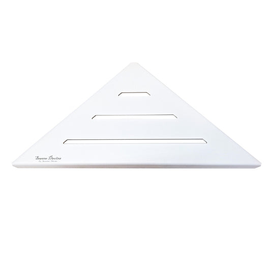 White Corner Shower Shelves, 9 Inch Triangle Wall Mounted Shower Shelf