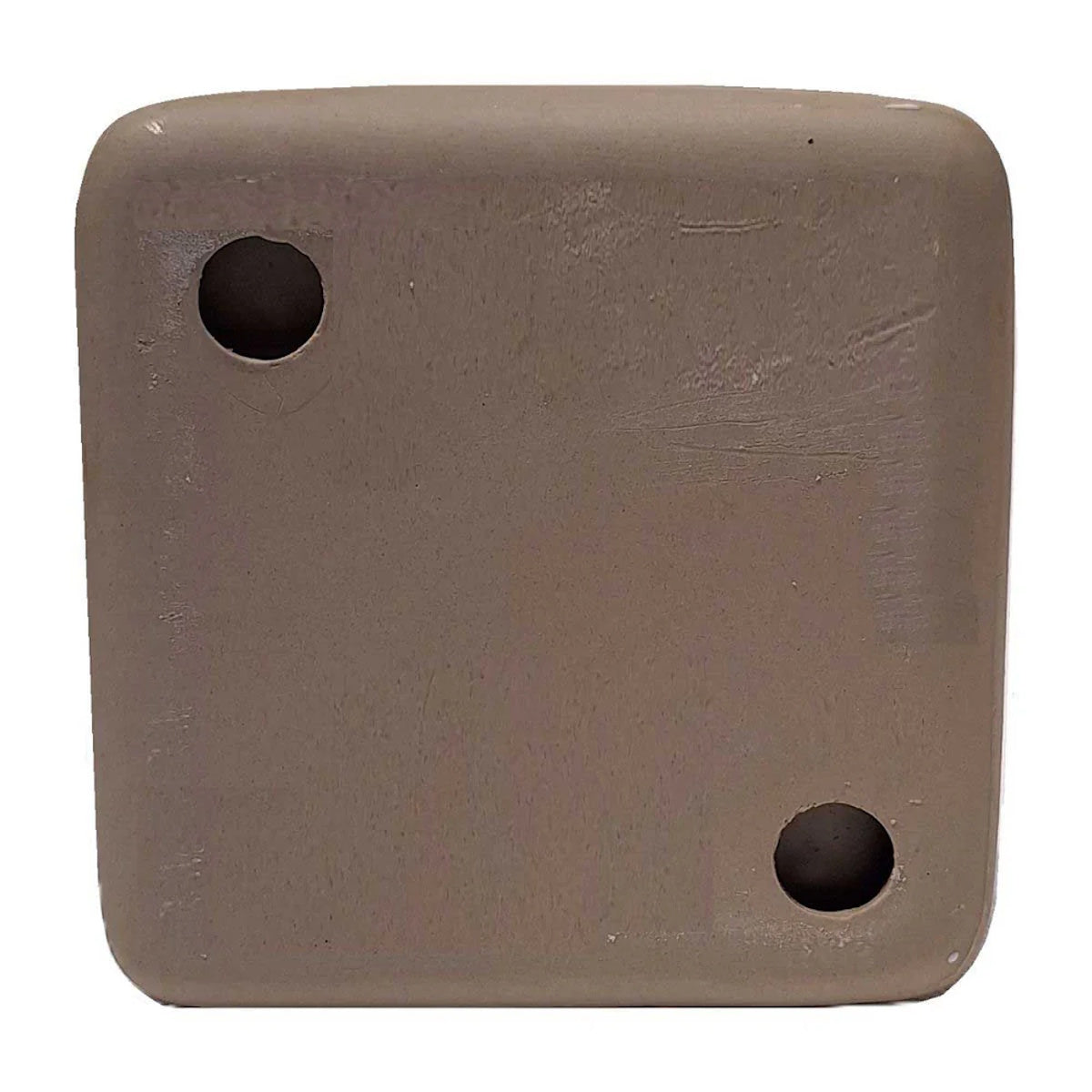 Recessed Porcelain Soap Dish for Shower, Wall-Mount Built-In Soap Holder, White Glossy 6x6"