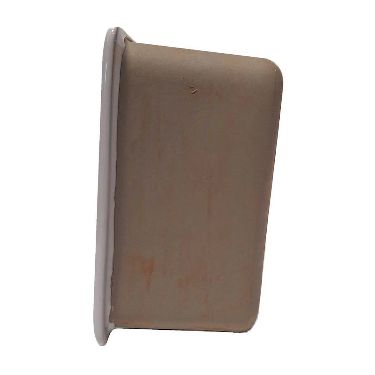 Recessed Porcelain Soap Dish for Shower, Wall-Mount Built-In Soap Holder, White Glossy 6x6"