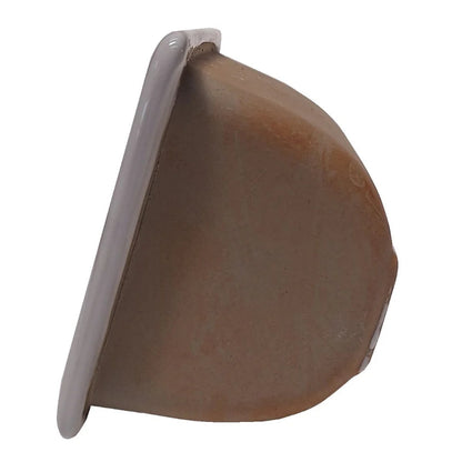 SereneDrains Porcelain Recessed Soap Dish for Shower, Wall-Mount White Glossy 6x4 Soap Holder