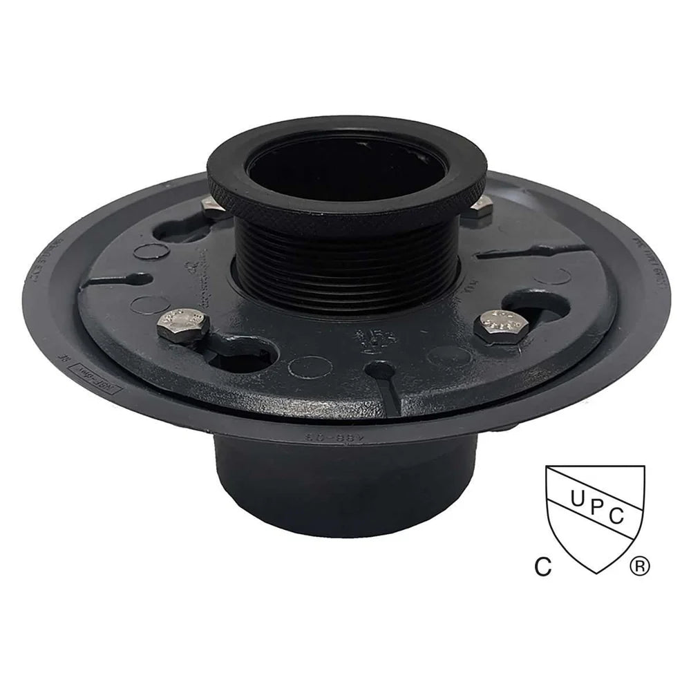 2-Inch Threaded Plastic Shower Drain Fitting | SereneDrains