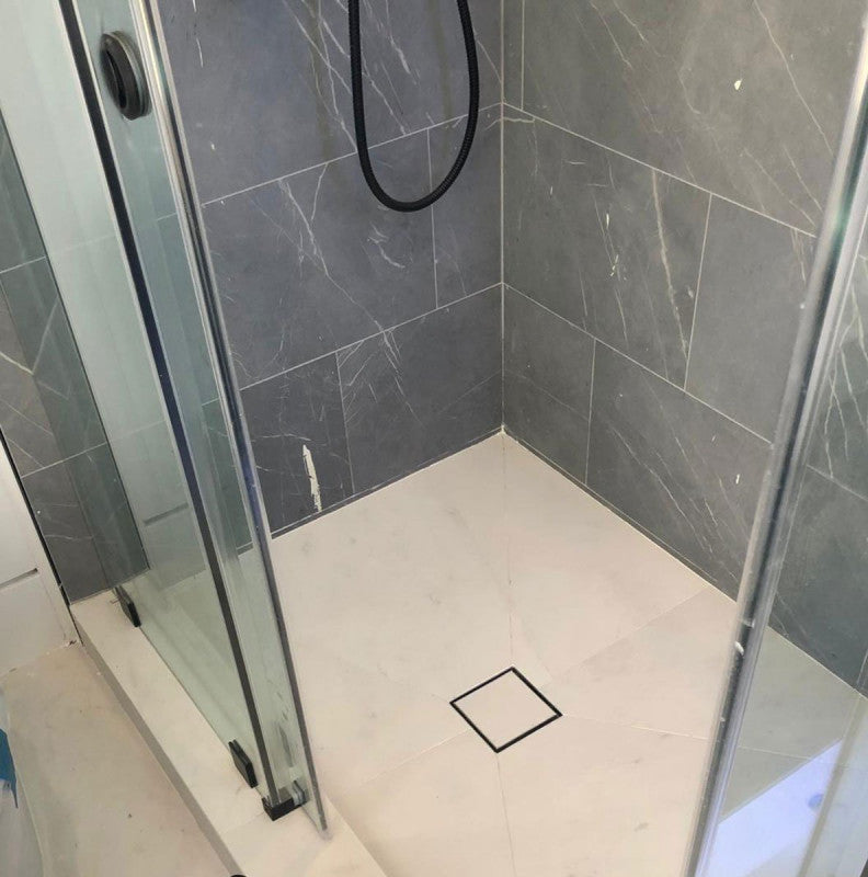 Tile Insert Square Shower Drain 5 Inch Brushed Stainless, SereneDrains ...
