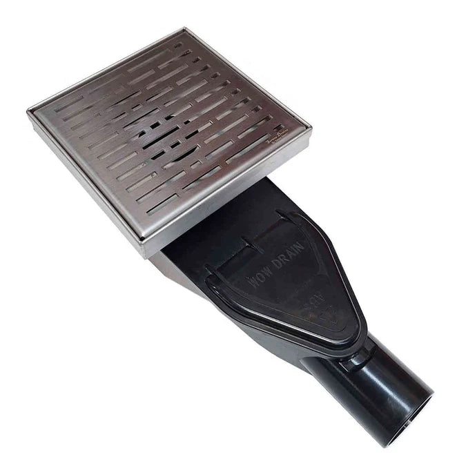 SereneDrains Vertical-to-Horizontal Shower Drain Outlet Side Discharge Adapter, Thick ABS Plastic