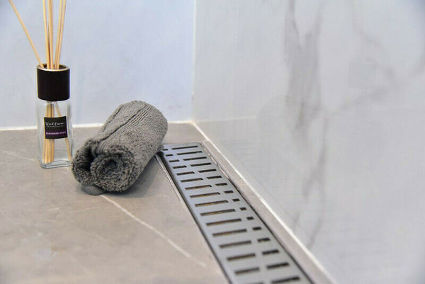 Side Outlet Linear Shower Drain 36 Inch With Hair Trap by SereneDrains