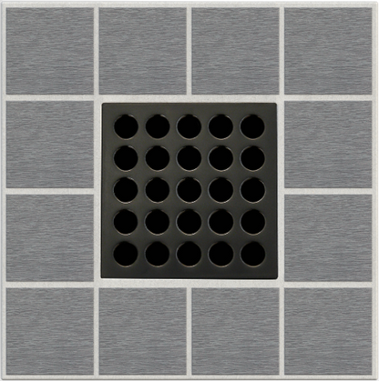 Ebbe E4407 Oil Rubbed Bronze Square Shower Drain with Installation Kit