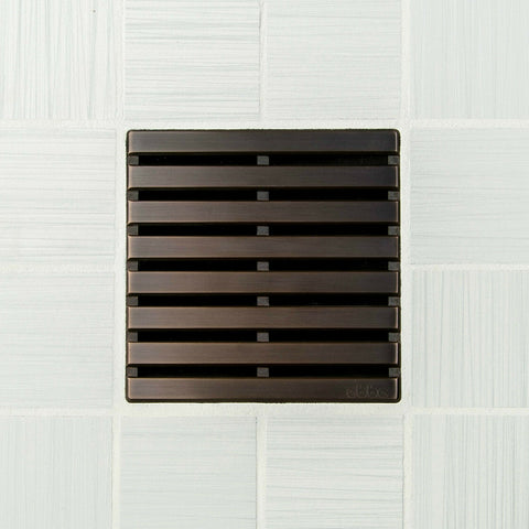 Ebbe E4811 Parallel Oil Rubbed Bronze Square Drain with Installation Kit