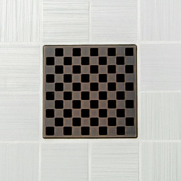 Ebbe E4807 Weave Oil Rubbed Bronze Square Drain with Installation Kit