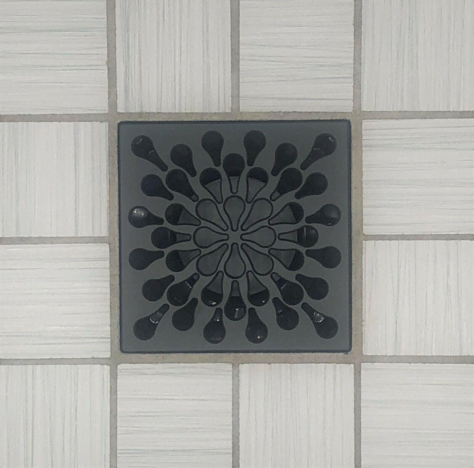 SPLASH Matte Black Unique Drain Cover