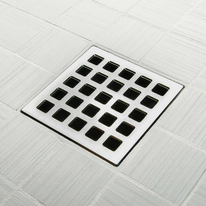 Ebbe E4803 Quadra Polished Chrome Square Shower Drain with Installation Kit