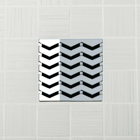Ebbe E4816 Trend Polished Chrome Square Shower Drain And Rough-in Adapter Kit