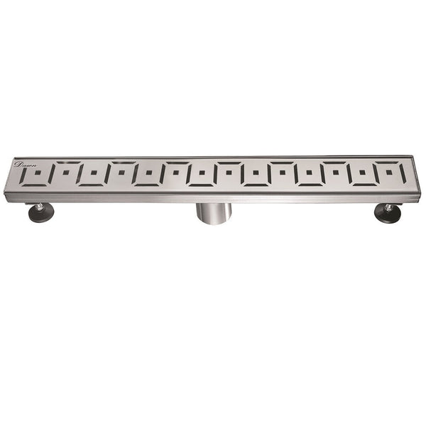 Dawn® 59 Inch Linear Shower Drain, Congo-Chambeshi River Series, Polished Satin Finish