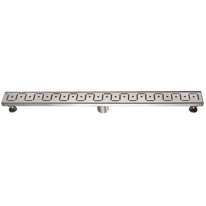 12 Inch Linear Drain with Adjustable Leveling Feet, Dawn USA Congo-Chambeshi River Series