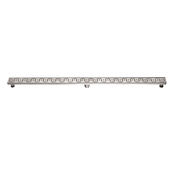 Dawn 12 Inch Linear Shower Drain, Congo-Chambeshi River Series, Polished Satin Finish