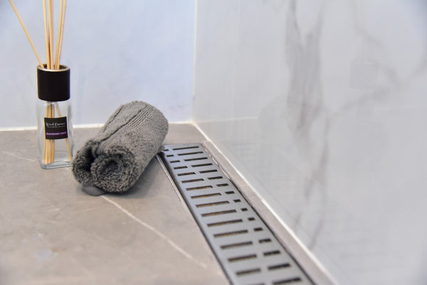 30 Inch Linear Shower Drain Wind Design by SereneDrains