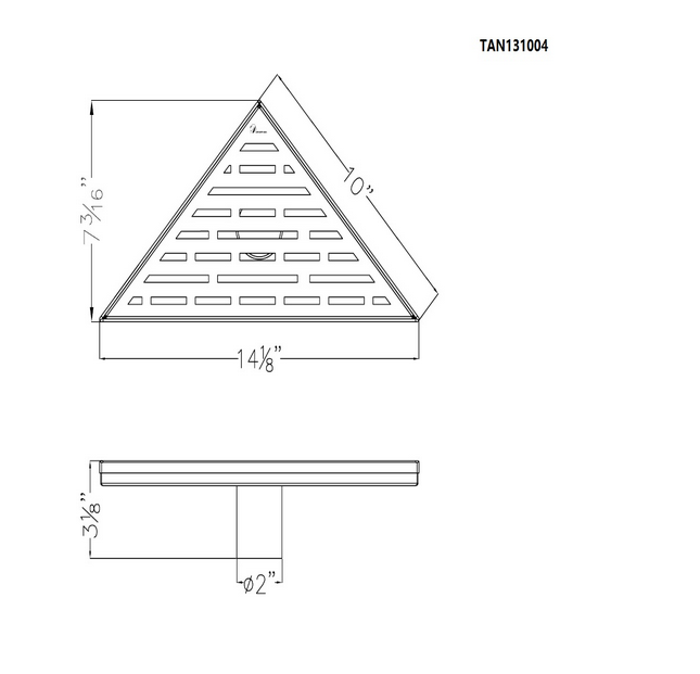 Corner Drain, Dawn Brisbane River Series, Triangle Drain, TBE131004 ...