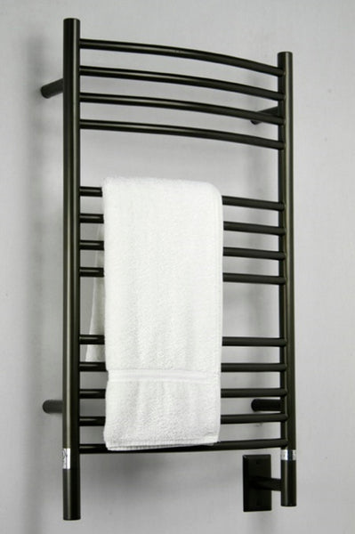 Oil Rubbed Bronze Towel Warmer, Amba Jeeves C Curved, Hardwired, 13 Bars, W 21" H 36"