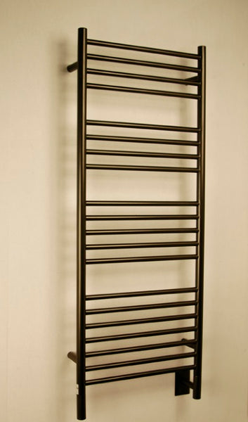 Oil-Rubbed Bronze Towel Warmer, Amba Jeeves D Straight, Hardwired, 20 Bars, W 21" H 53"