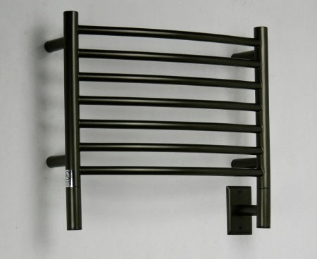 Amba Jeeves H Curved Oil Rubbed Bronze Towel Warmer, 7 Bars, Hardwired, 21" W x 18" H