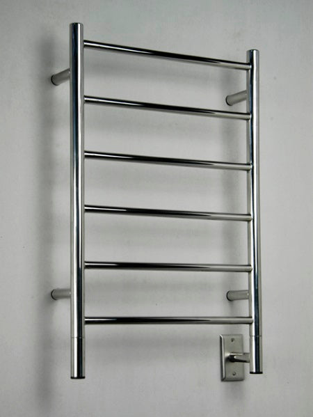 Amba Jeeves J Straight Polished Towel Warmer, 6 Bars, Hardwired, 21" W x 31" H