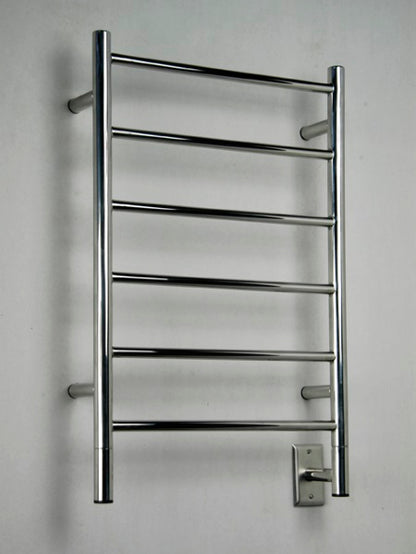 Amba Jeeves J Straight Polished Towel Warmer, 6 Bars, Hardwired, 21" W x 31" H