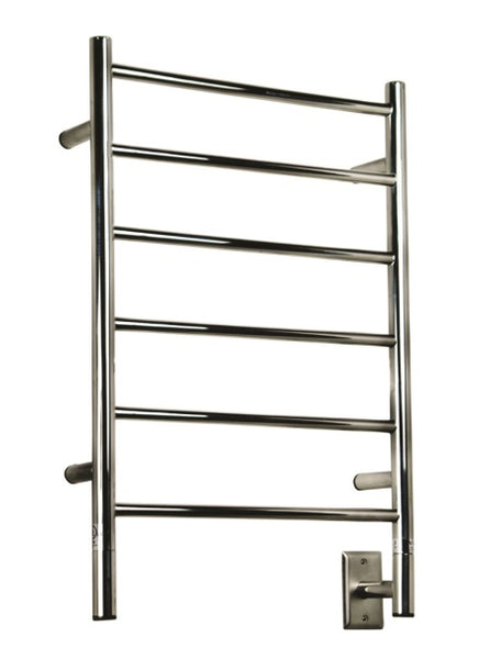 Polished Towel Warmer, Amba Jeeves J Straight, Hardwired, 6 Bars, W 21" H 31"