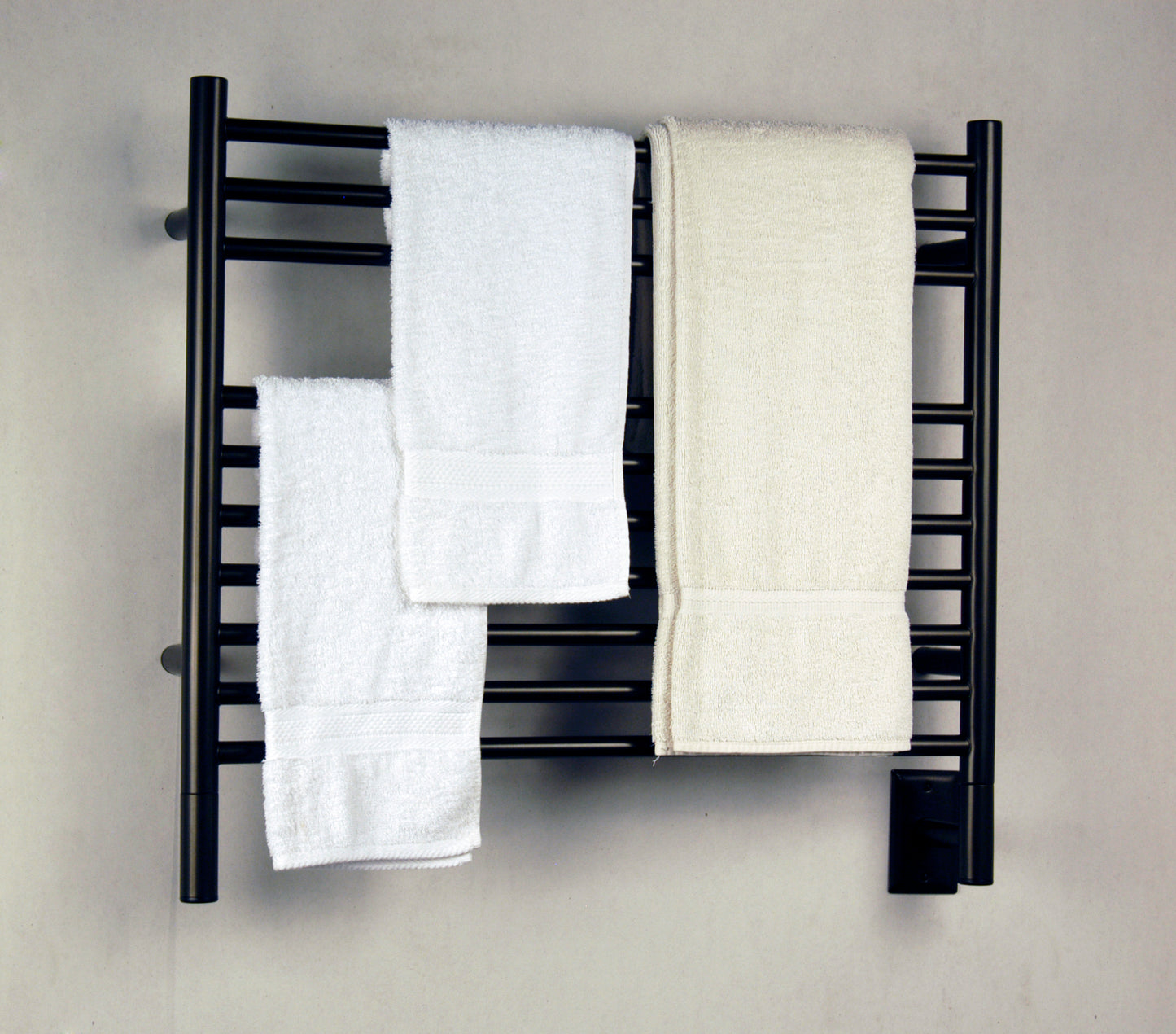 Amba Jeeves K Straight Oil-Rubbed Bronze Towel Warmer, Hardwired, 10 Bars, W 30" H 27"