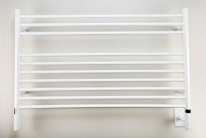 Amba Jeeves L Straight White Towel Warmer, Hardwired, 10 Bars, W 40" H 27"